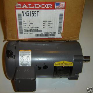 Baldor VM3155T Electric Pump Motor 2HP 3 Ph 3450 RPM