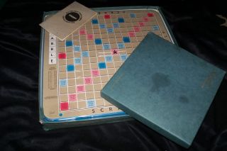  SCRABBLE Lazy Susan TURNTABLE Board Game Crossword Toy Selchow Righter