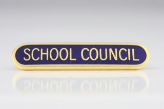School Council Handmade School Badge Bar Blue Vitreous Enamel