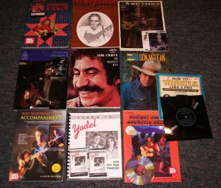  LOT GUITAR TAB INSTRUCTION BLUES COUNTRY FINGERPICKING VARIOUS ARTISTS