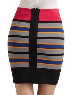 NWT Yigal Azrouel Cut 25 Colorblock Bandage Skirt Dress Shopbop 330 sz