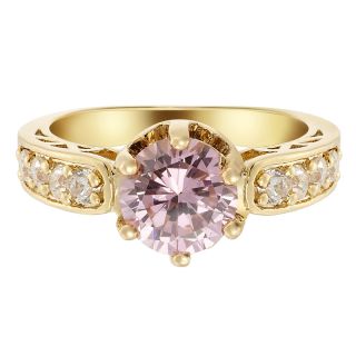 Round Cut Pink Sapphire Topaz Ring Women Dress Jewelry 6 M 1141PIN6