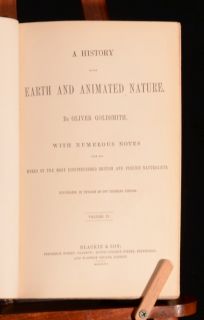 1857 2vol A History of The Earth and Animated Nature by Oliver