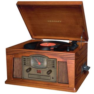Crosley Lancaster Turntable Record Player CR42, CD Radio Cassette