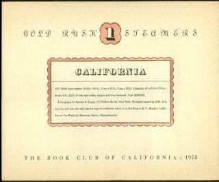 Gold Rush Steamers Book Club of California Keepsakes 1958 Set of 12