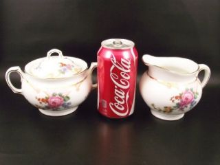 Epiag Czechoslovakia Bridal Rose 5522 Creamer Sugar Bowl