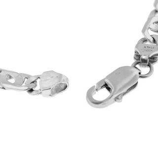 Mens Cuban Link Style Necklace Crafted from 10K White Gold