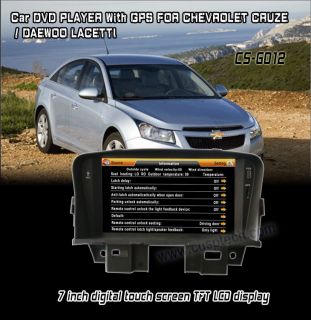  with DVD Player iPod Bluetooth Radio for Chevrolet Cruze Daewoo
