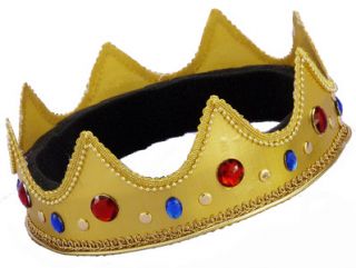 Adult Queen King Halloween Mardi Gras Costume Crown Adult