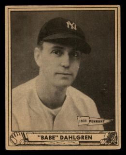 1940 Play Ball 3 Babe Dahlgren Deans Cards 4 VG EX B40P 00 0181