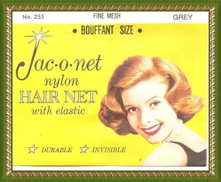 Jac O Net Bouffant Invisible fine Hair Net gray