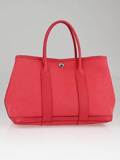 Hermes Bougainvillea Canvas/Leather Garden Party TPM Tote Bag