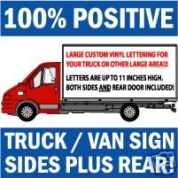 Large Vinyl Sign Lettering for Cube Van Box Truck Car