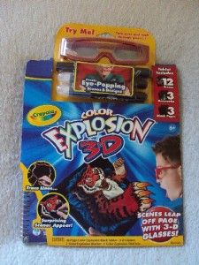 Crayola Color Explosion 3 D Scenes Kit Book New