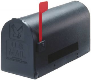  PL10B0201 Parson Standard Black Plastic Rural Curbside Mailbox
