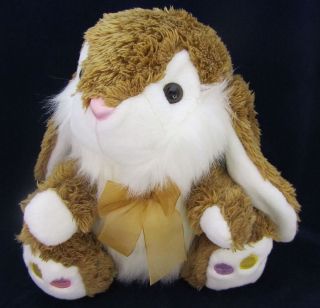 Dan Dee Brown White Plush Stuffed Bunny Rabbit EUC Animal Easter Eggs