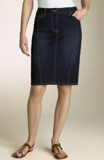 Caslon® Denim Skirt (Petite)