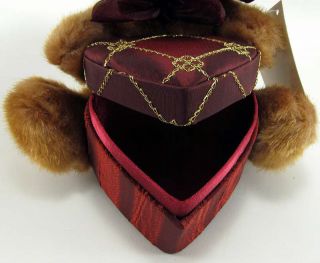 Dan Dee Plush Teddy Bear Stuffed Toy Animal w Heart Shaped Gift Box