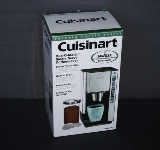 CUISINART SS 1 SINGLE SERVE CUP O MATIC COFFEE MAKER WITH 40 LAVAZZA