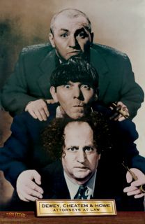 Three 3 Stooges Healy Curly Moe Howard Fine Besser Comedy Poster Print