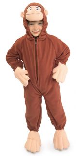 Curious George Fleece Toddler Costume 2T 4T New