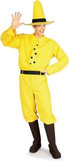 Curious George Man in The Yellow Hat Adult Costume