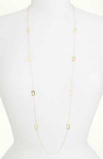 Ippolita Plain Long Rectangle Station 18k Gold Necklace