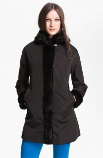Ellen Tracy Reversible Faux Fur Storm Coat