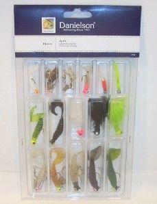 Danielson 16 pc Fishing Lures Jigs Kit Assorted Sizes Colors