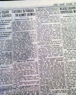 Lucky Luciano Racketeer Gangster Trial 1936 Newspaper