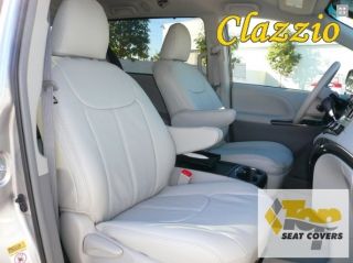 Clazzio Leather Custom Fit Seat Covers for Toyota Sienna 2011 2012