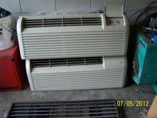  GE Zoneline PTAC AC Heat Unit w Grill and Custom Wood Cover