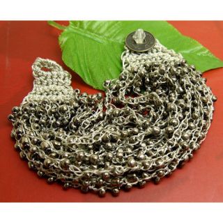  Tibet Gray Rice Bead Crochet Bracelet