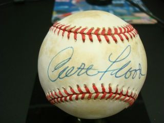 Curt Flood Autographed Signed National League Baseball Cardinals Reds