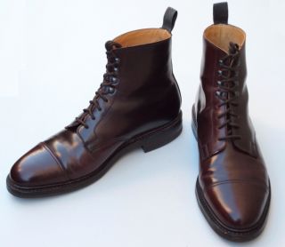 Crockett and Jones C J Brooks Brothers Peal Co Shell Cordovan boots