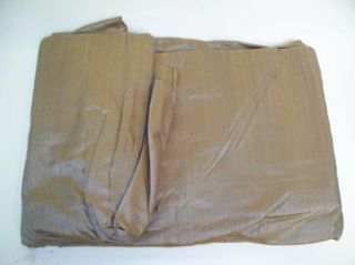 Signature 108 inch Textured Silk Curtain Panel Copper Taupe