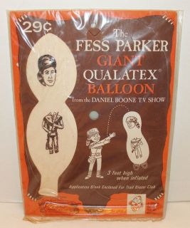 FESS PARKER DANIEL BOONE GIANT BALLOON MOC MIP 1960s