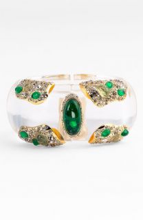 Alexis Bittar Modernist Stone Dotted Hinged Bangle