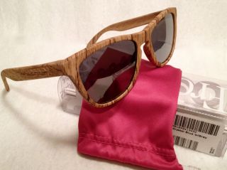  Frogskin Sunglasses Custom Woodgrain Frame Black Iridium Lenses