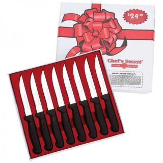 Chefs Secret 8PC Kitchen Steak Knife Knives Cutlery Set