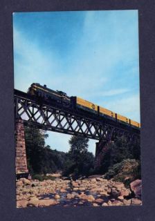  Railroad Train Bellows Falls Cuttingsville Trestle VERMONT Postcard