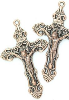 Wholesale lot 10pcs Bronze Fit Necklace Cross charm pendant 55mm