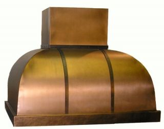 New Handcrafted Custom Copper Range Vent Stove Hood USA