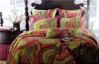 Cynthia Rowley TWIN Tropical Paisley QUILT comforter bedding