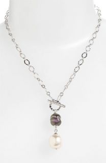 Majorica 12mm Baroque Pearl Pendant Toggle Necklace