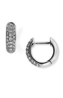 Bony Levy 10mm Diamond Hoop Earrings ( Exclusive)
