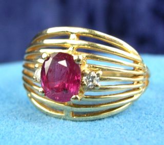 00 Carat Ruby Diamond Ring 14 KT Gold