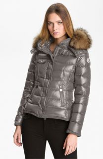 Moncler Celsie Genuine Coyote Fur Collar Down Coat