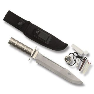 Frost Cutlery Scout III Survival Knife Silver Finish New in Box