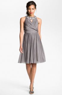 Suzi Chin for Maggy Boutique Embellished Collar Fit & Flare Dress
